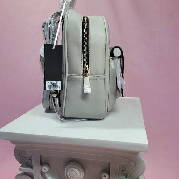 La Terre small vegan leather backpack, new with tags, dove gray - Picture 2 of 10